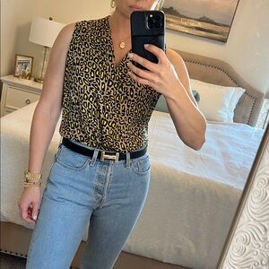 Banana republic leopard tank blouse
